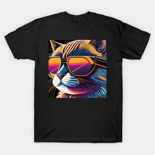 Shades of Cool: A Stylish Dog in Sunglasses T-Shirt